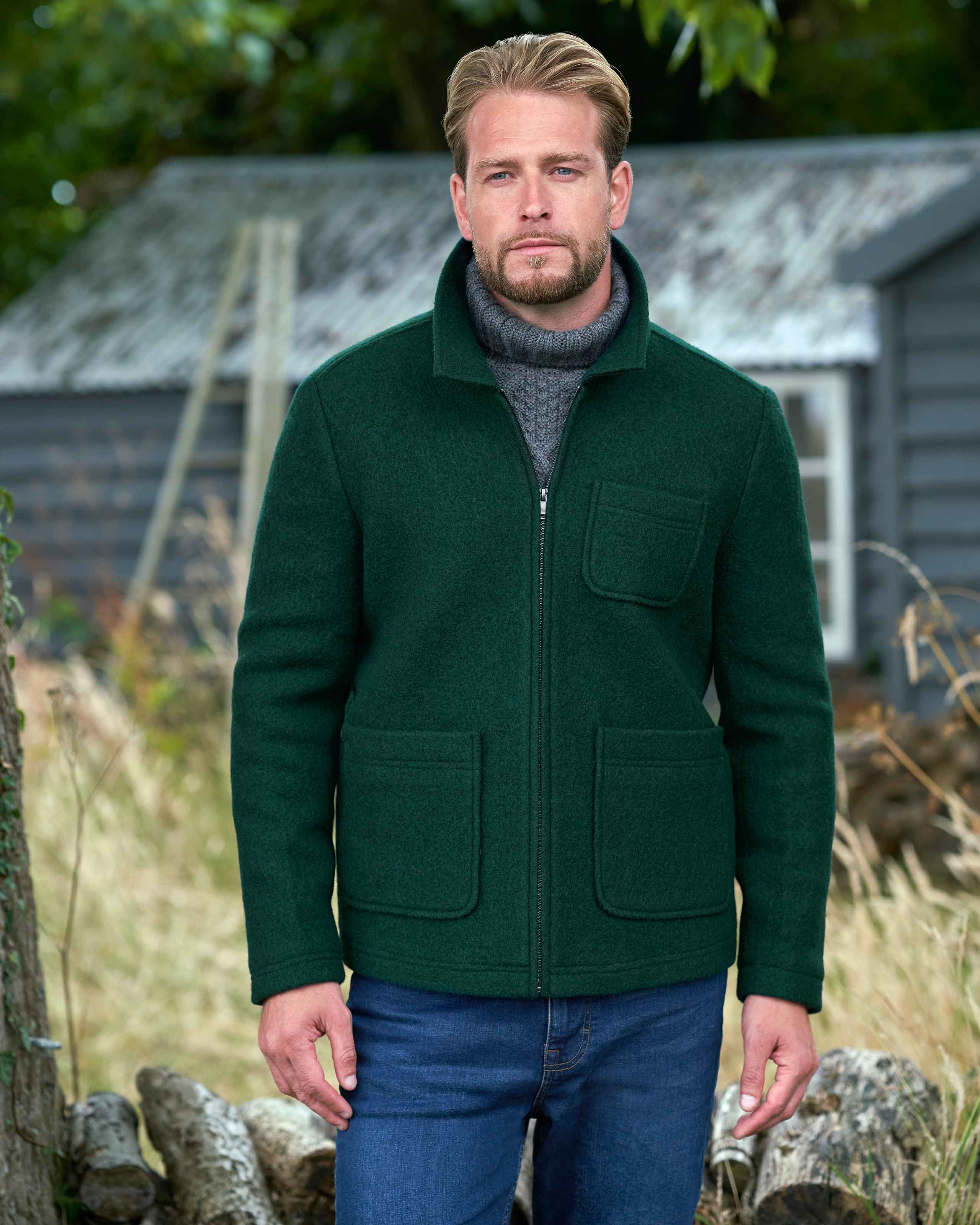 vert-fonc-veste-en-laine-bouillie-col-zipp-homme-pure-laine