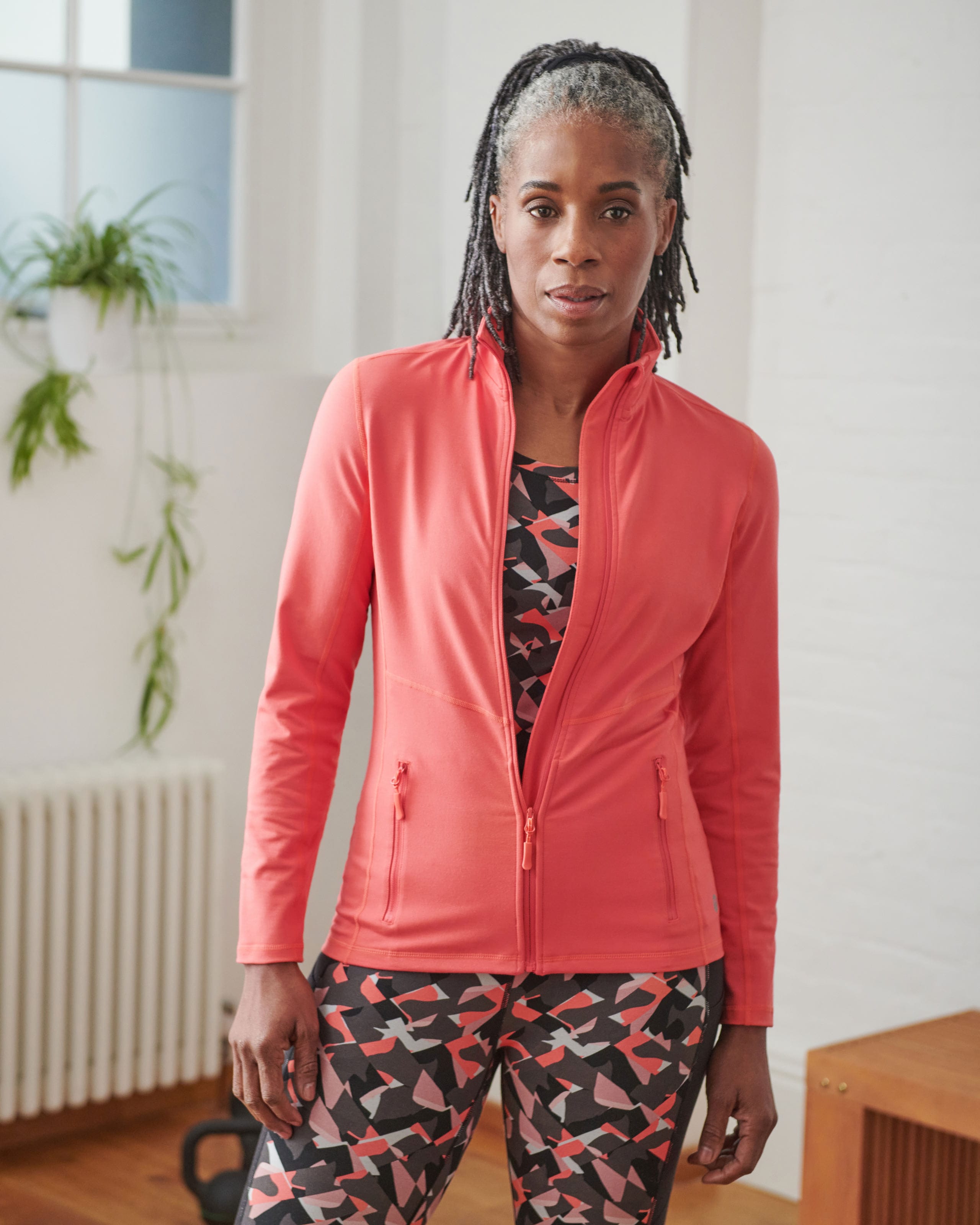Motif de fleur de renard animal des femmes Cardigan à capuche tricoté confortable décontracté main image 1