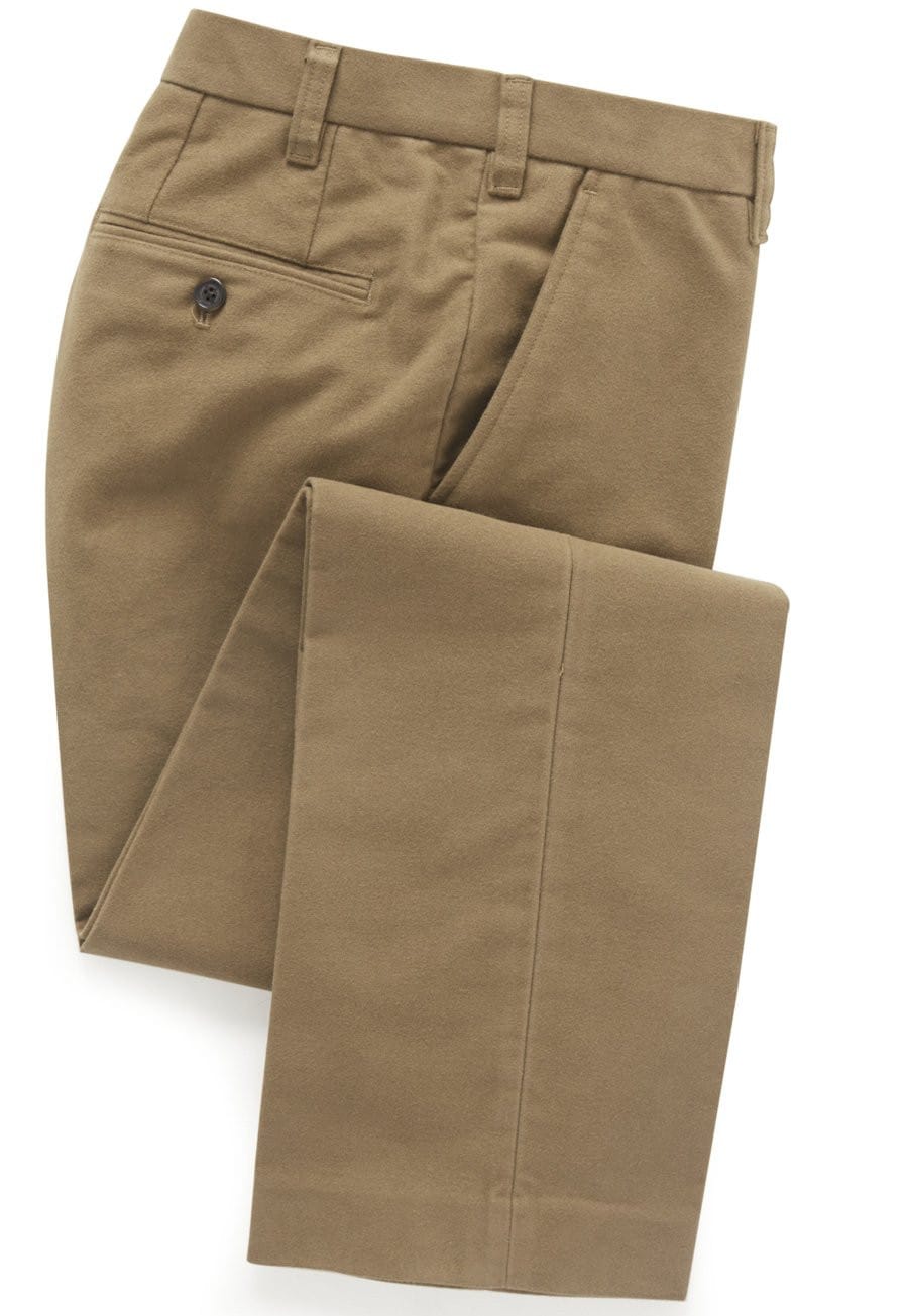 Stone | Kerswell Cotton Moleskin Trouser | WoolOvers UK