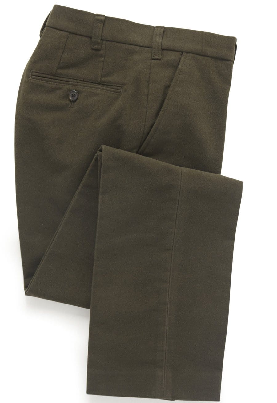 Olive | Kerswell Cotton Moleskin Trouser | WoolOvers UK