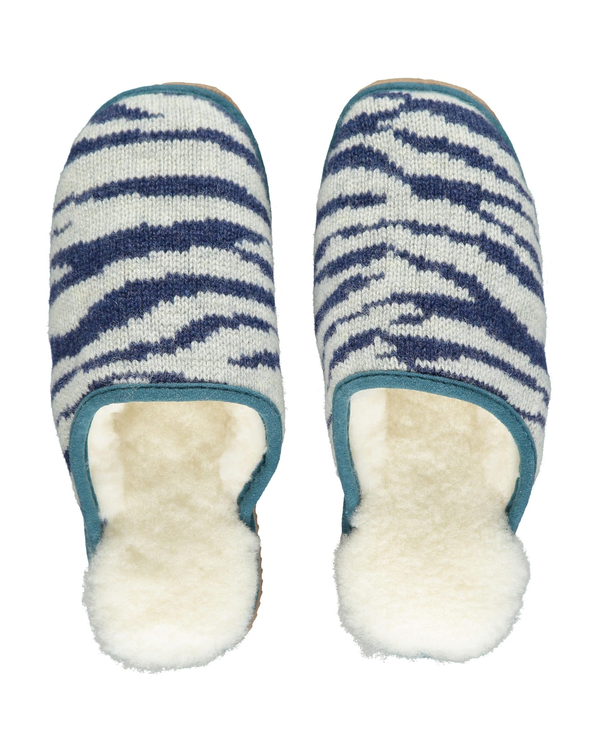 Blue Zebra Womens Lambswool & Sheepskin Slippers WoolOvers UK