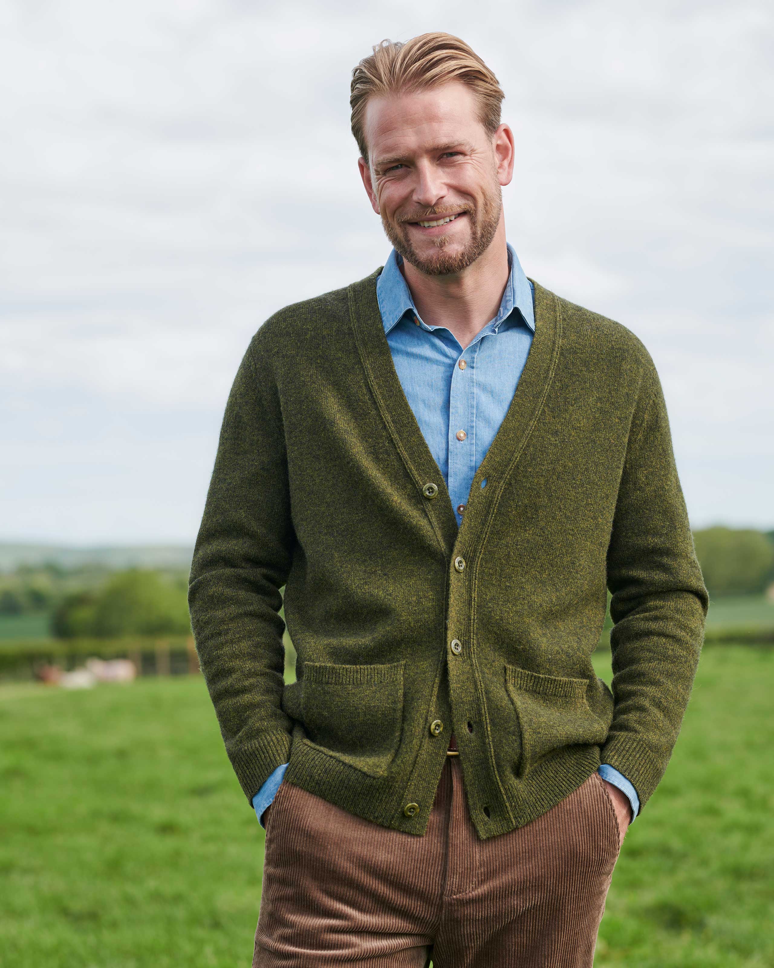 Mens Cardigan Collection Quality Natural Knitwear WoolOvers AU