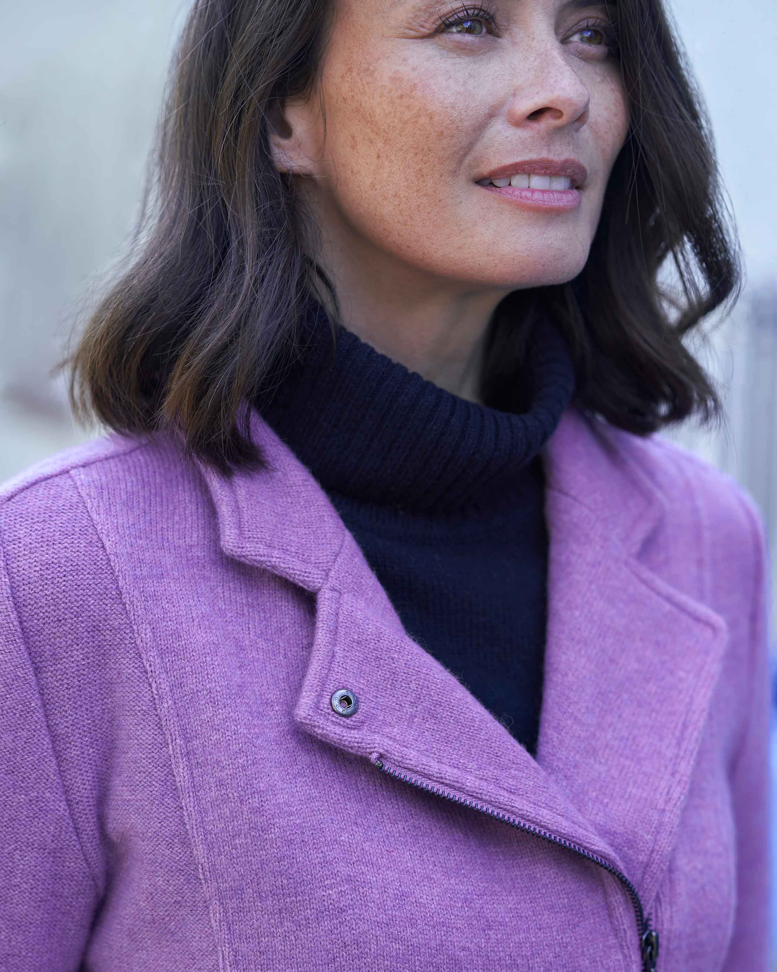 WEITING Damen Strickjacke Koreanischer Stil – Weicher Oversize Pullover Mit Gürtel, Rosa, Einheitsgröße