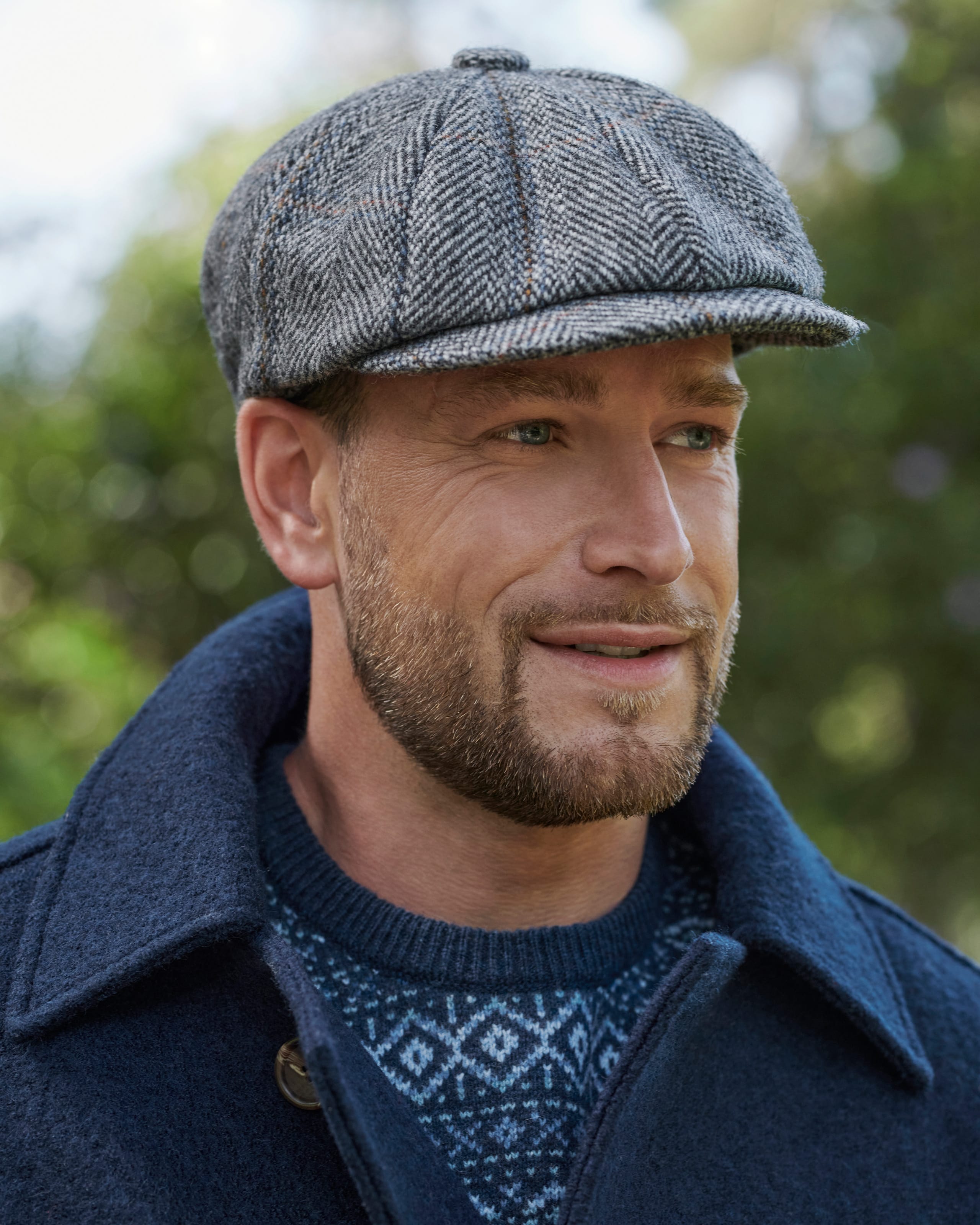 Slate Grey | Mens Baker Boy Hat | WoolOvers UK