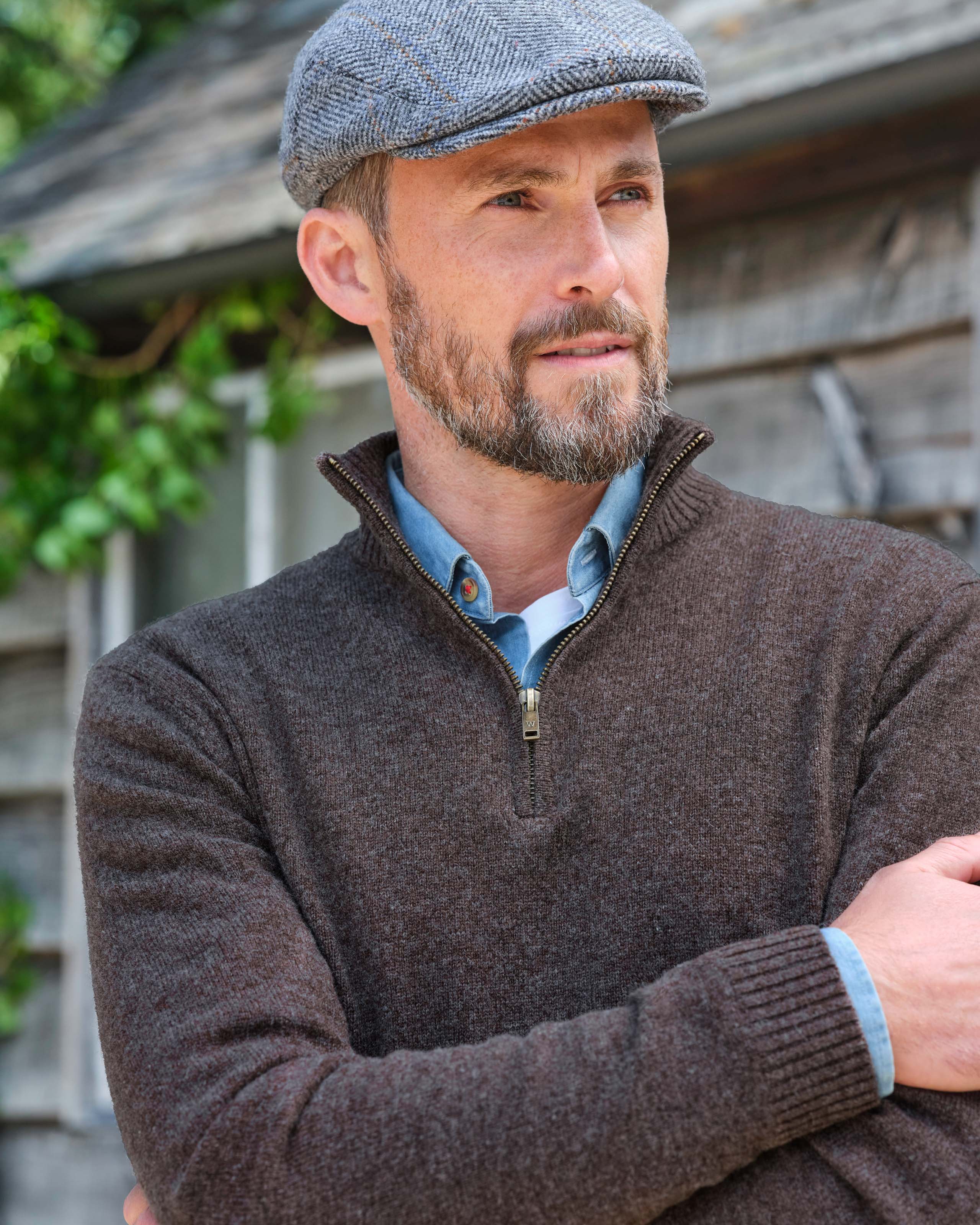 Slate Grey | Mens Tweed Flat Cap | WoolOvers UK