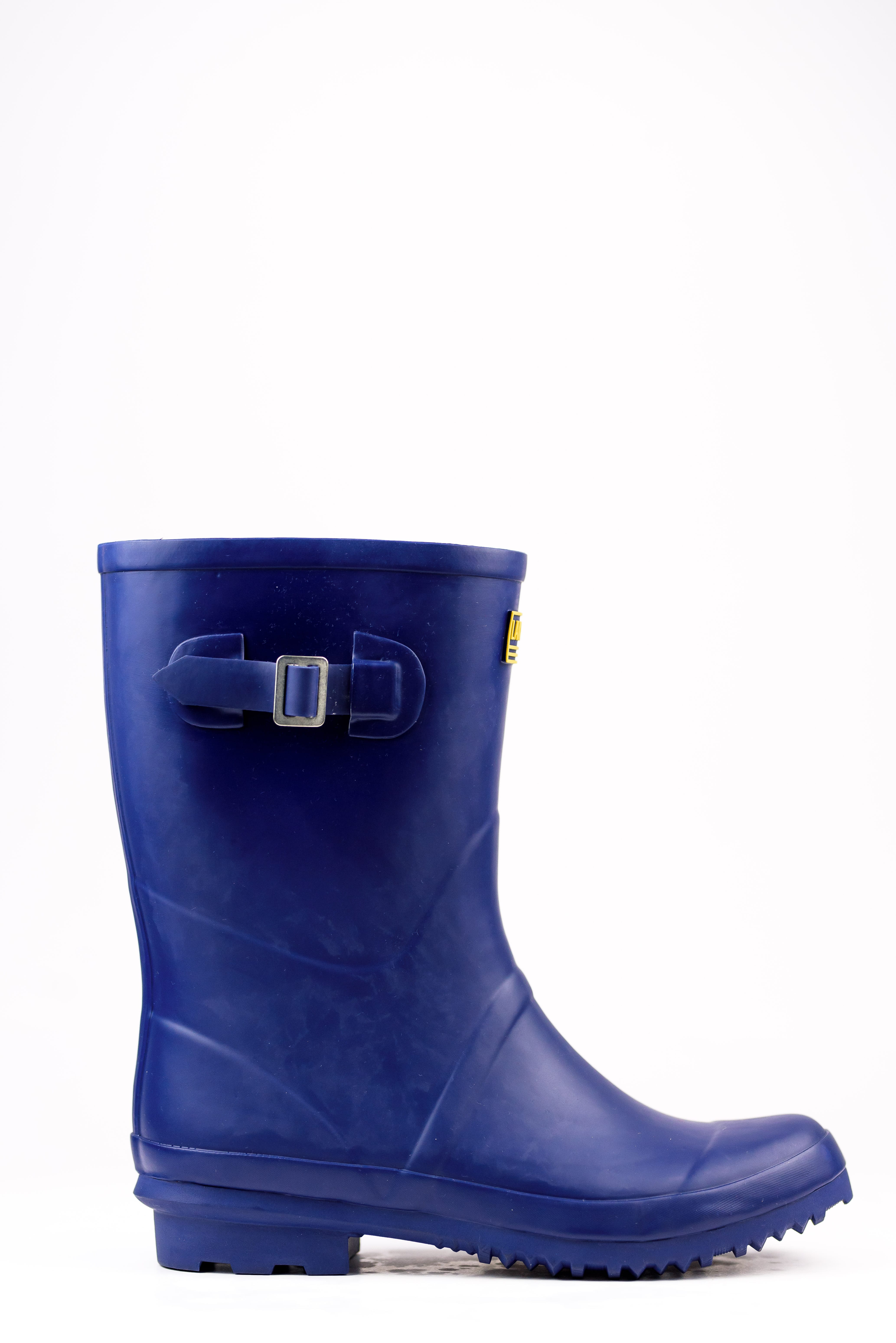 Navy Mens Short Wellington Boots WoolOvers UK