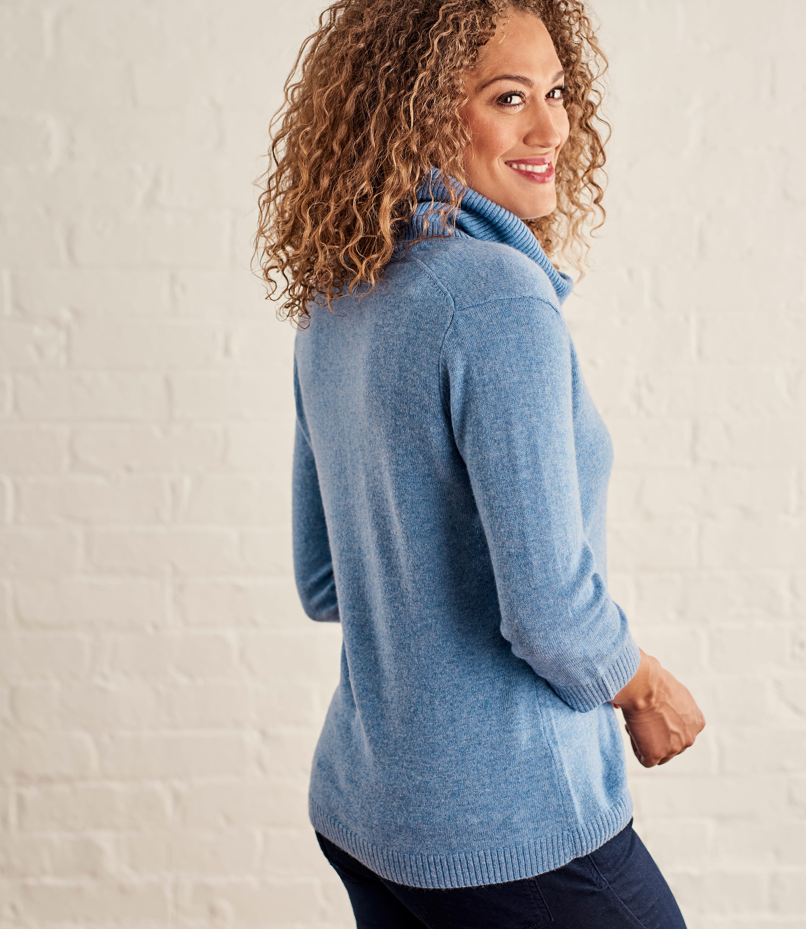 Bluebell | Womens Cashmere Merino Cowl Neck Jumper | WoolOvers AU