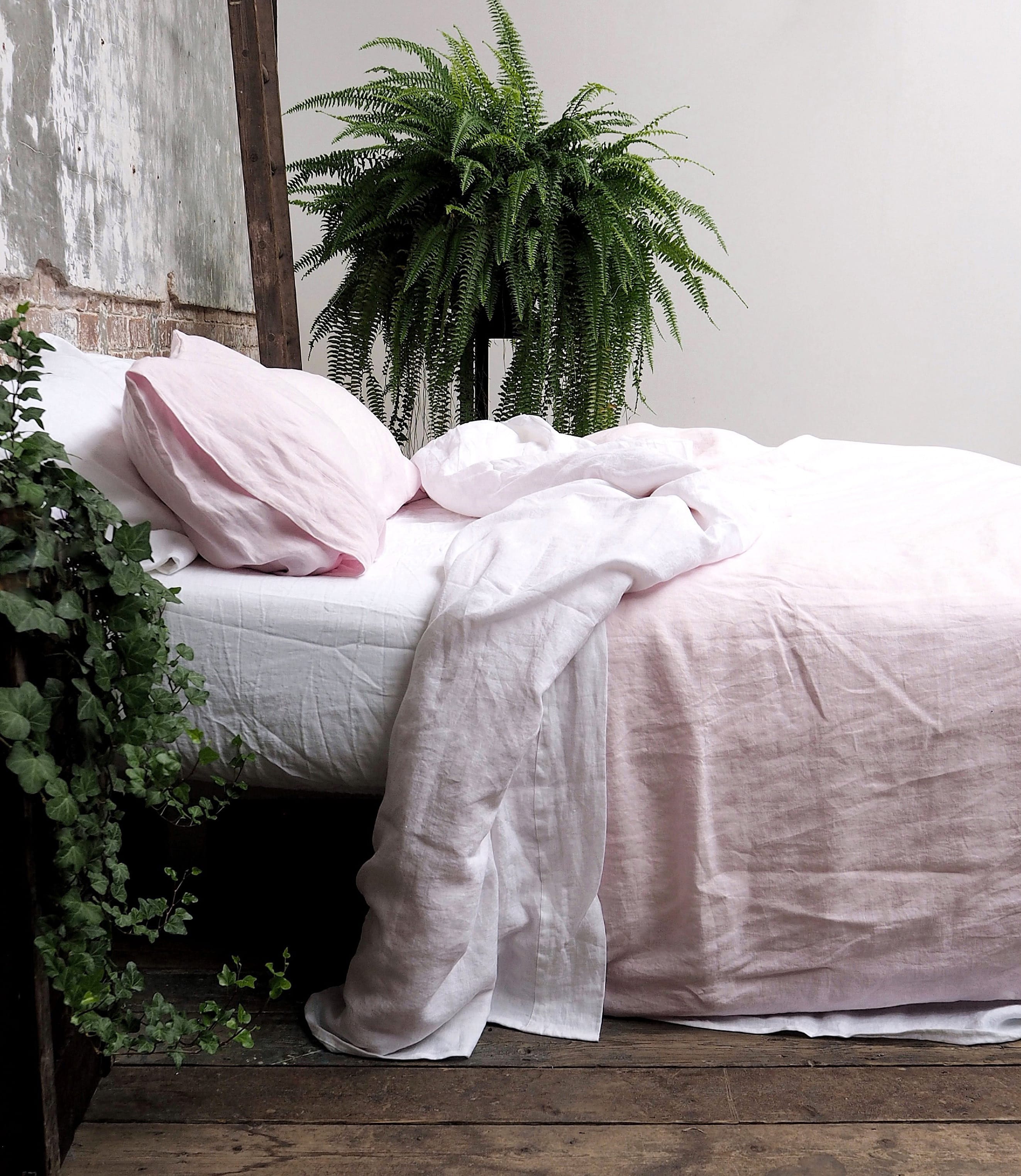 Blush Pink Woolovers x Piglet Super King Linen Duvet Cover WoolOvers UK