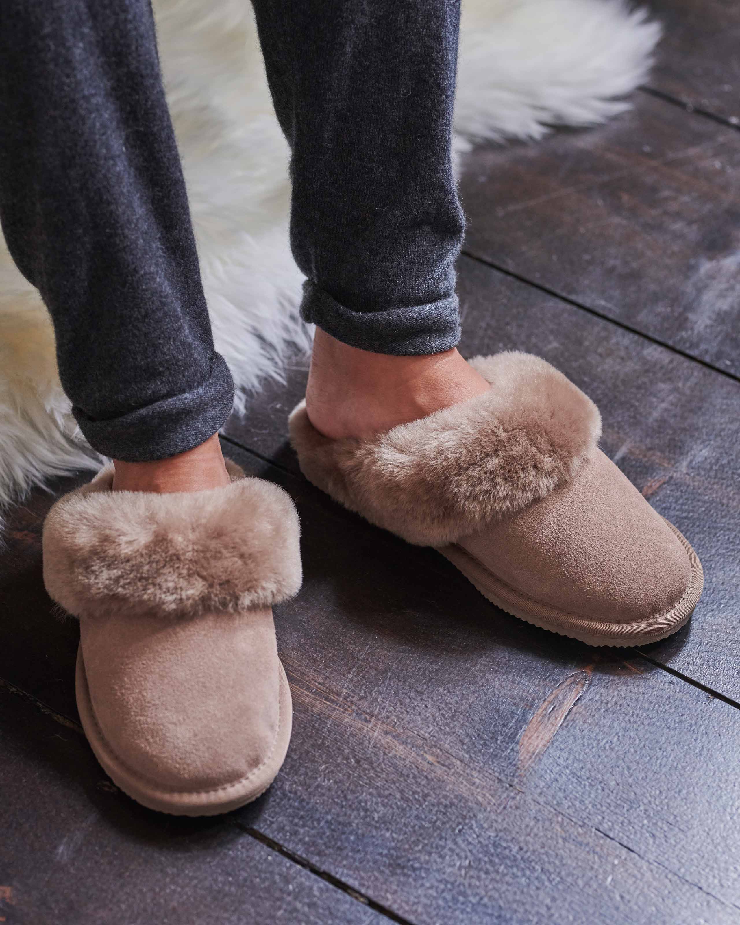 Mink | Womens Sheepskin Mule Slipper | WoolOvers US