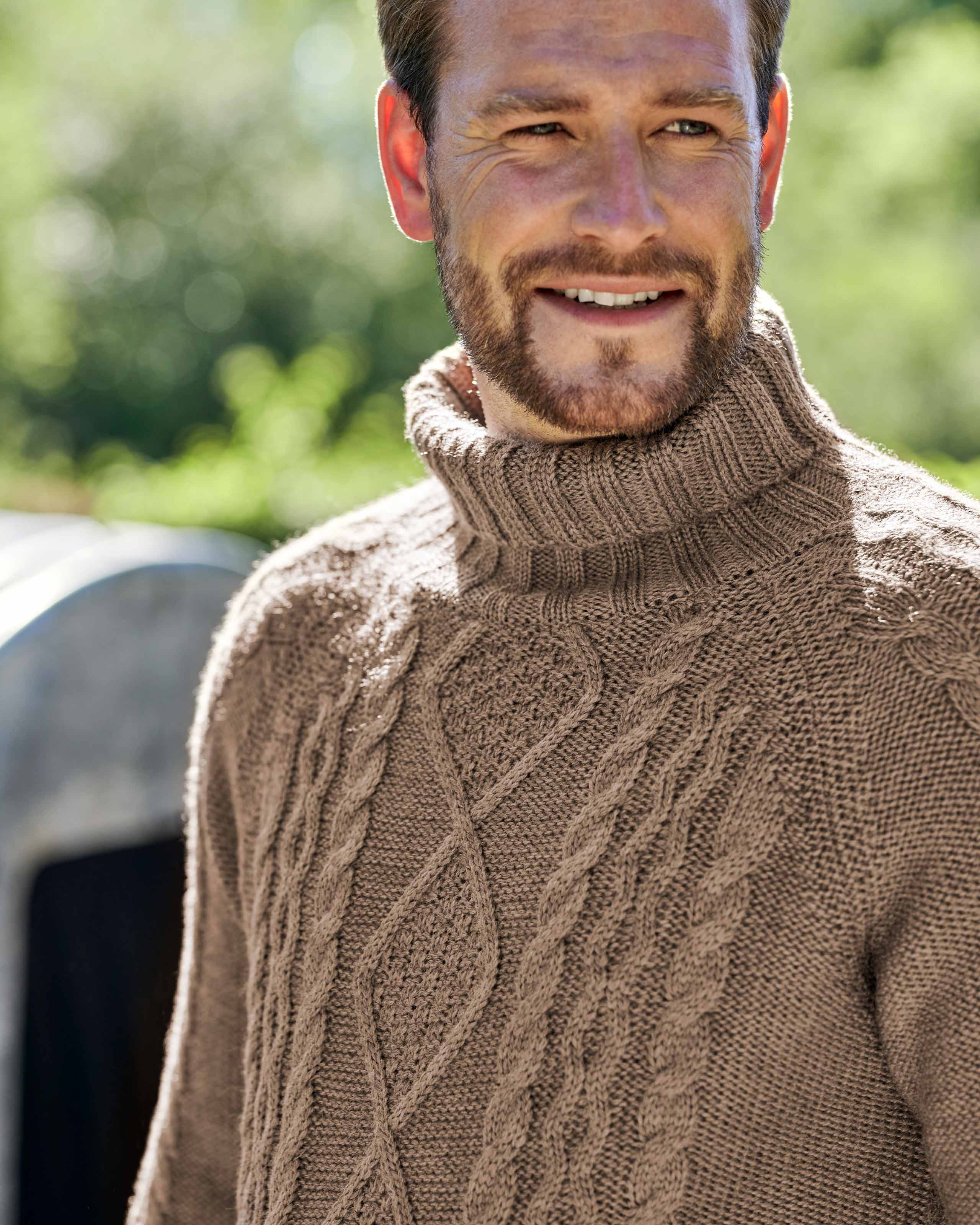 desert-taupe-pure-wool-knitted-aran-polo-neck-jumper-woolovers-uk