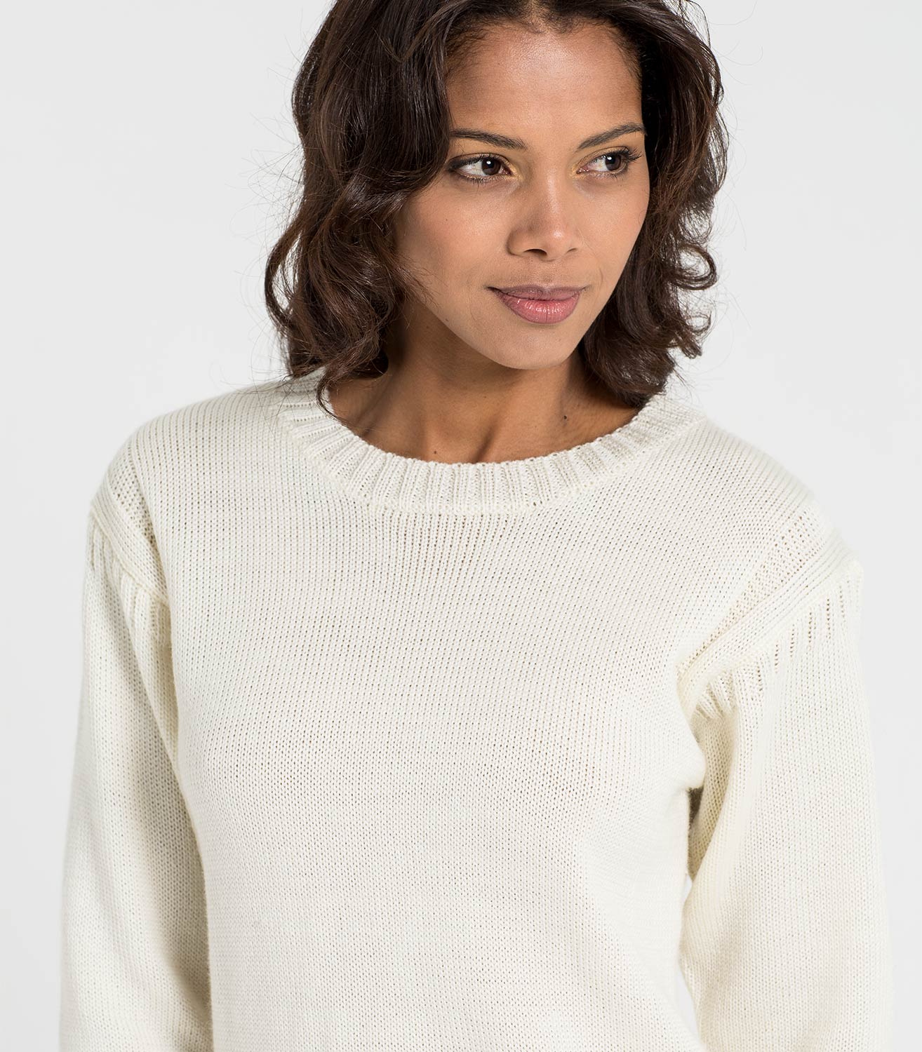 Cream Womens Pure Wool Guernsey Jumper WoolOvers AU
