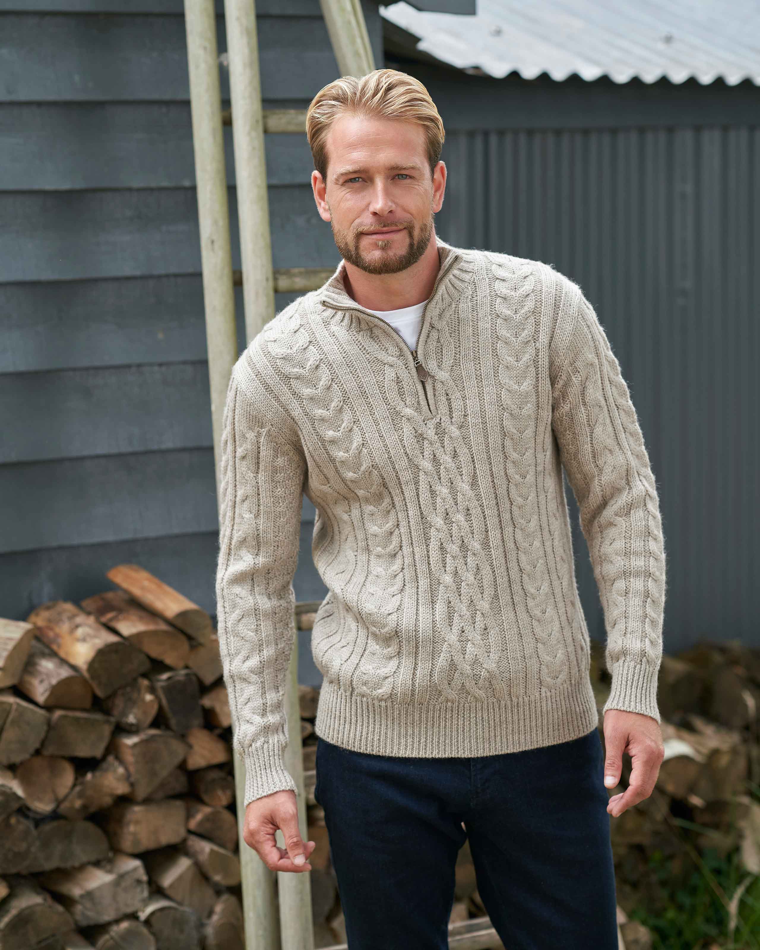 Men's Aran Jumpers | WoolOvers