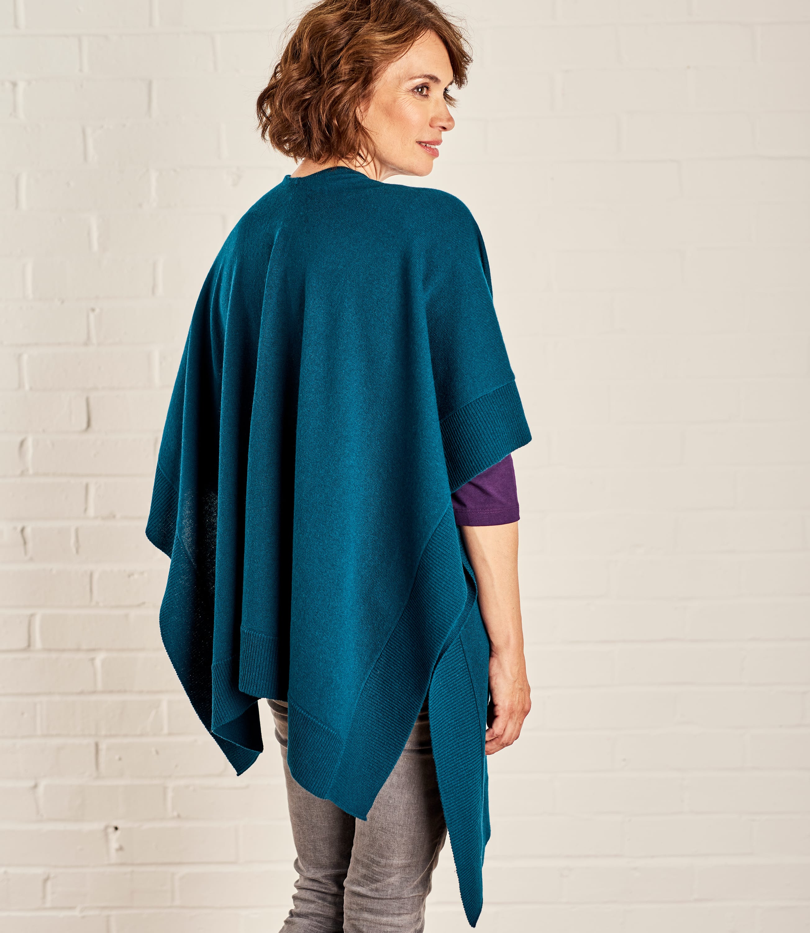 Dark Turquoise Womens Cashmere & Merino Blanket Wrap WoolOvers AU