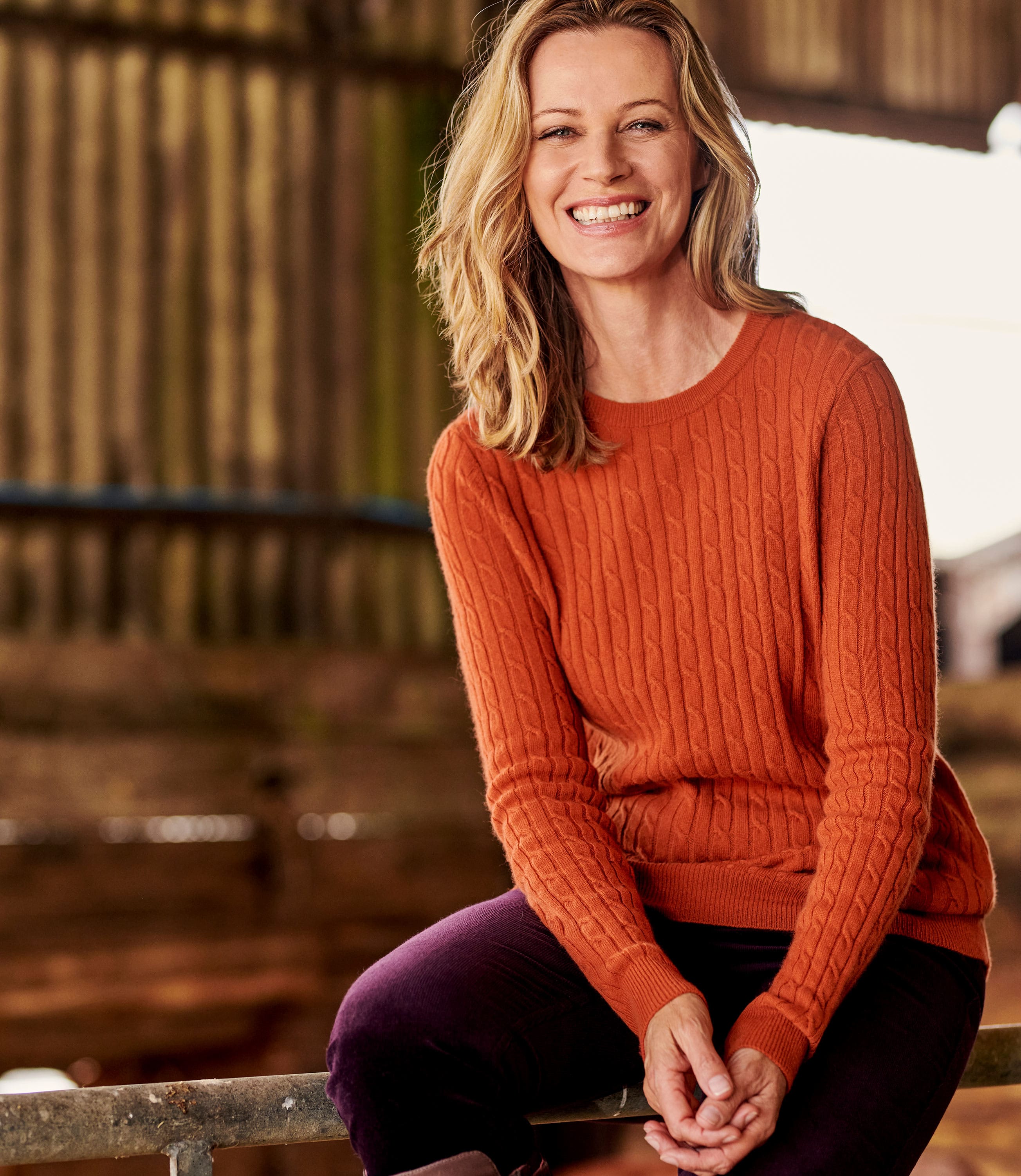 rust cashmere sweater