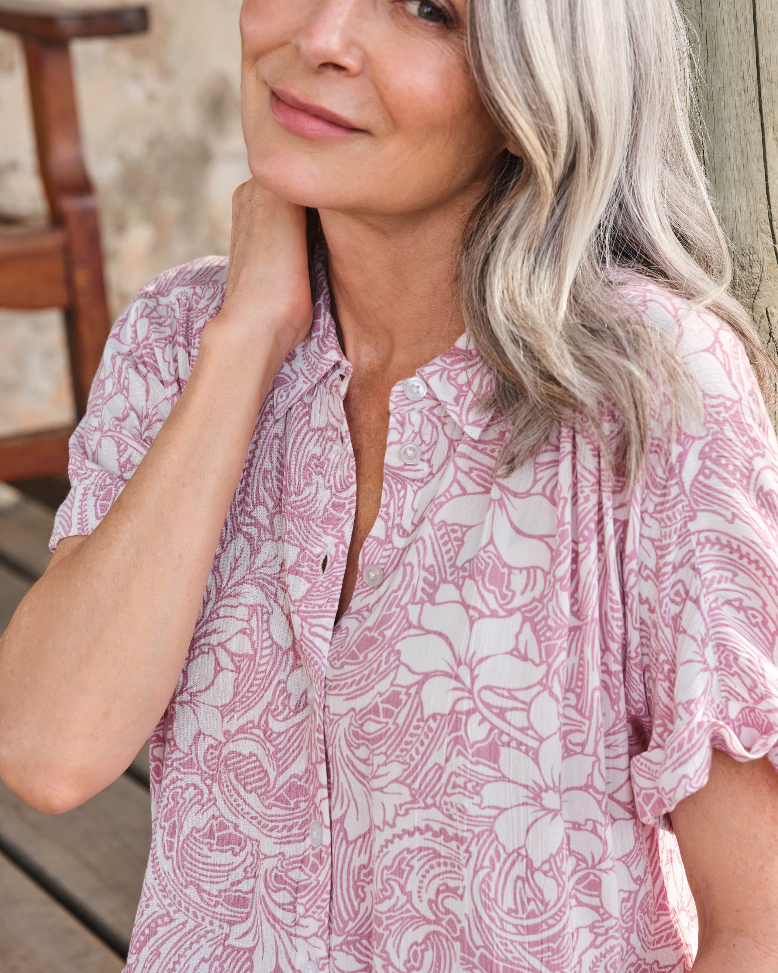 Paisley ruffled Shirt