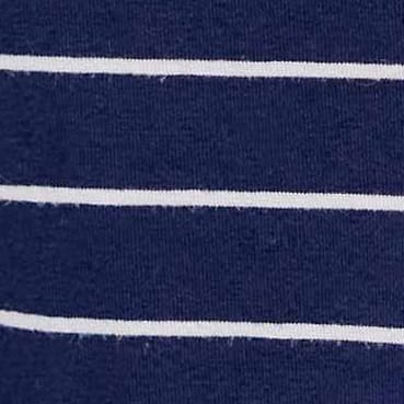 Dark Aubergine Stripe | Jersey Slim Polo Neck Top | WoolOvers AU