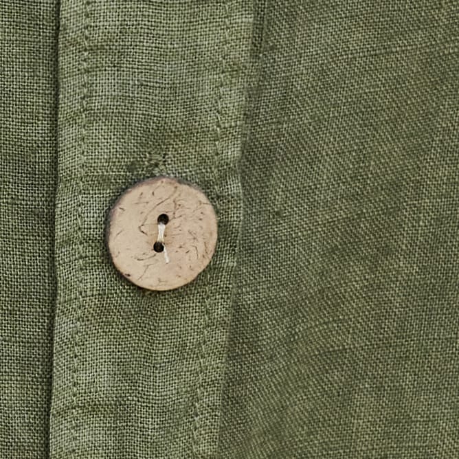 Warm Stone | Linen Button Through Skirt | WoolOvers AU