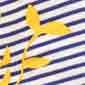Blue Yellow Floral Stripe