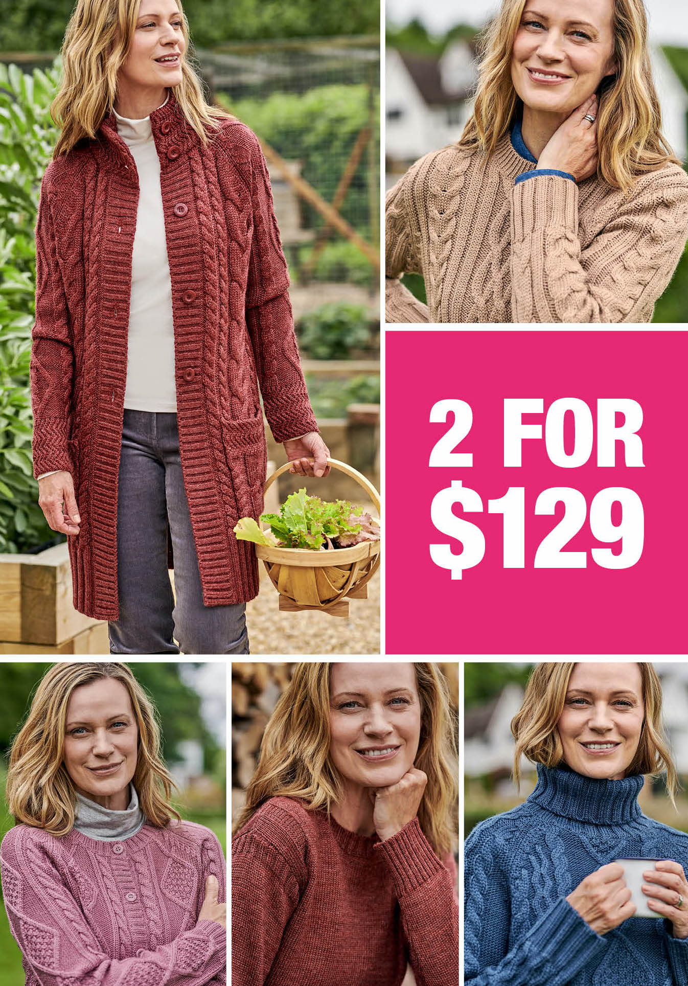 Women 2 for $129 Pure Wool Offer