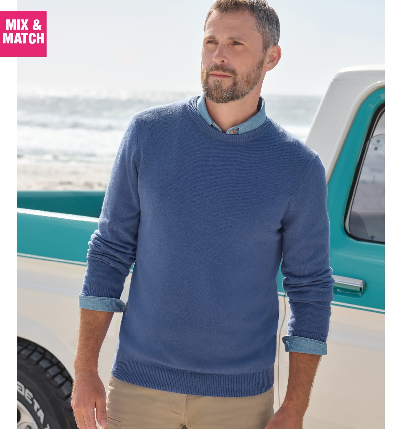 Cashmere Merino Crew Neck Sweater