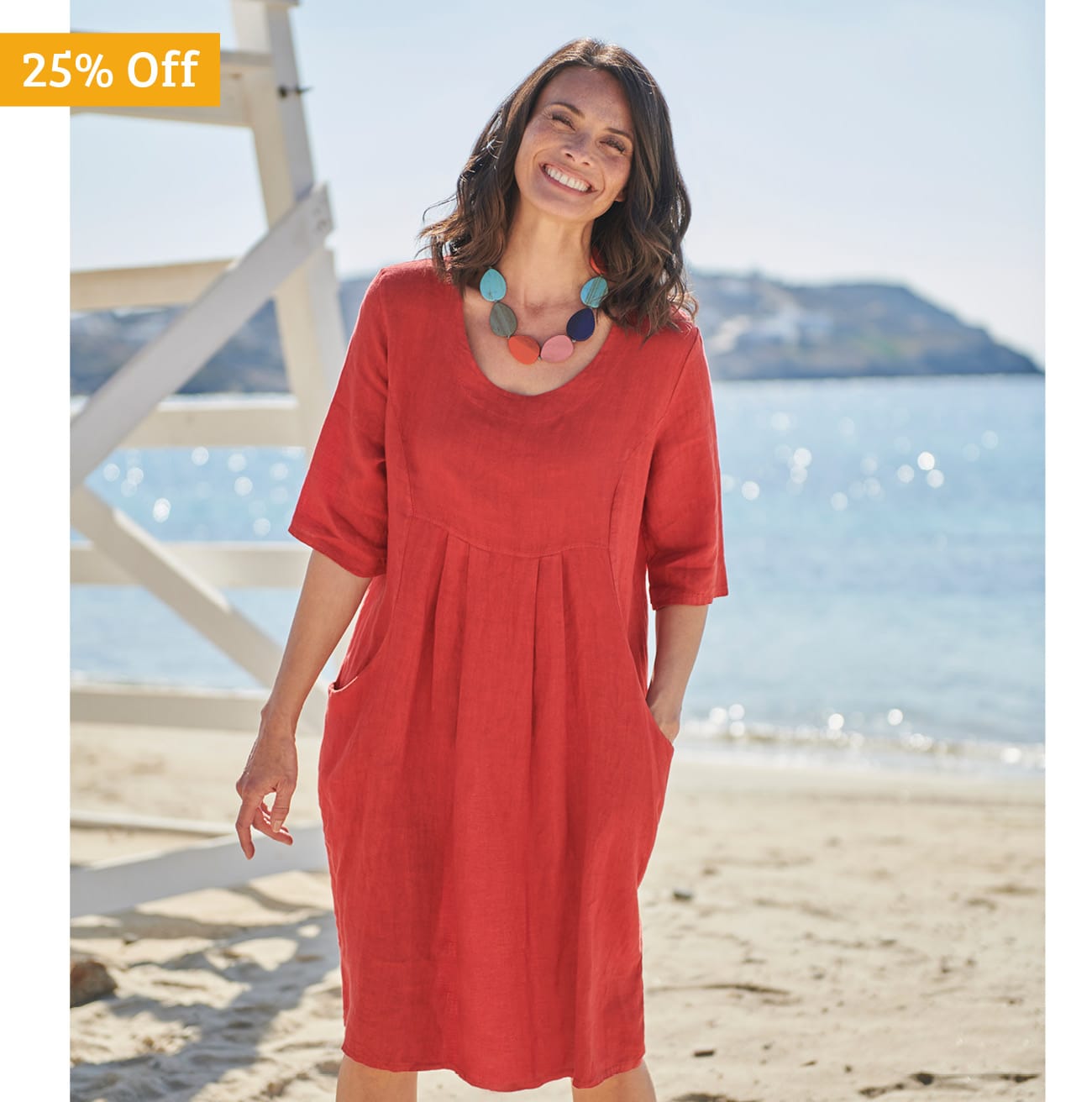 Linen Pocket Tunic Dress