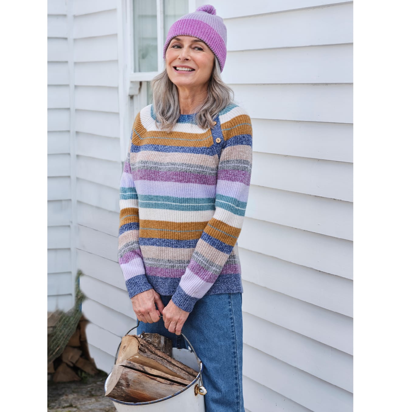 Marled Stripe Sweater