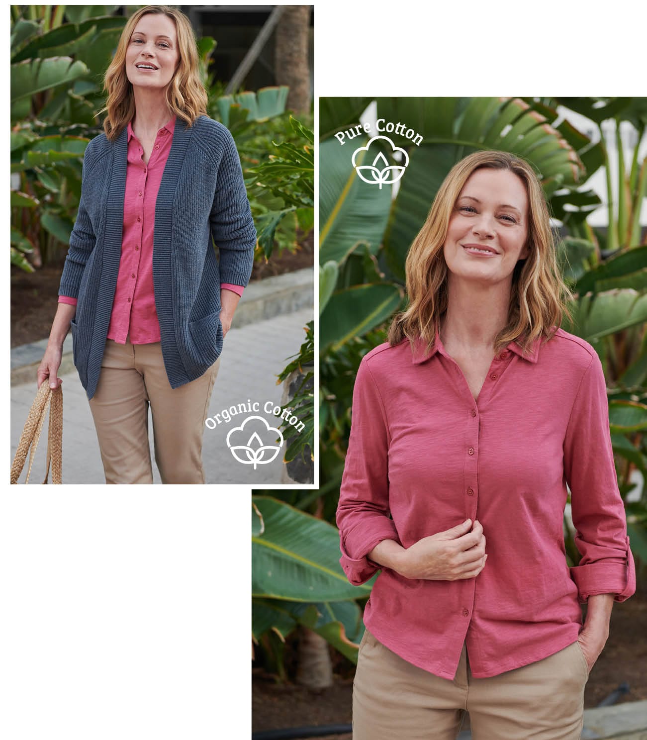 Organic Cotton Edge To Edge Pocket Cardigan