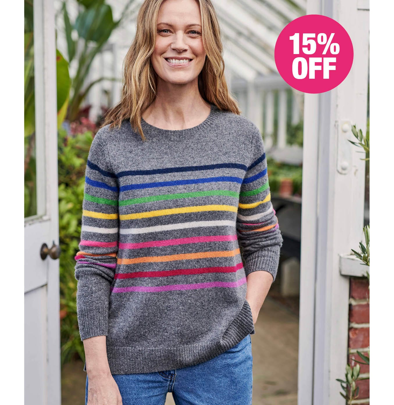 Multi Stripe Lambswool Sweater