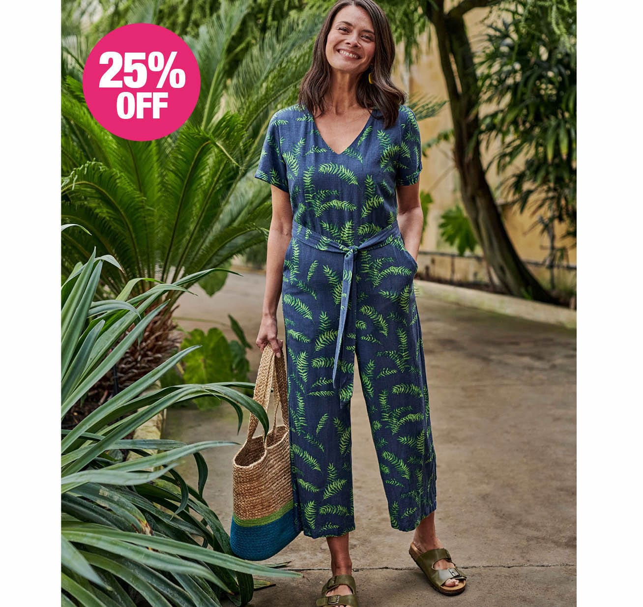 Tropical Printed Jumpsuit