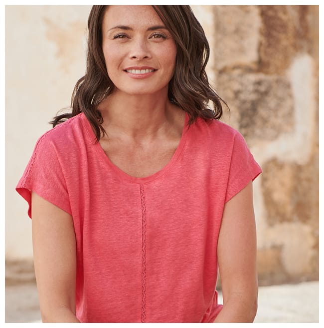 Linen Jersey Insert T-Shirt