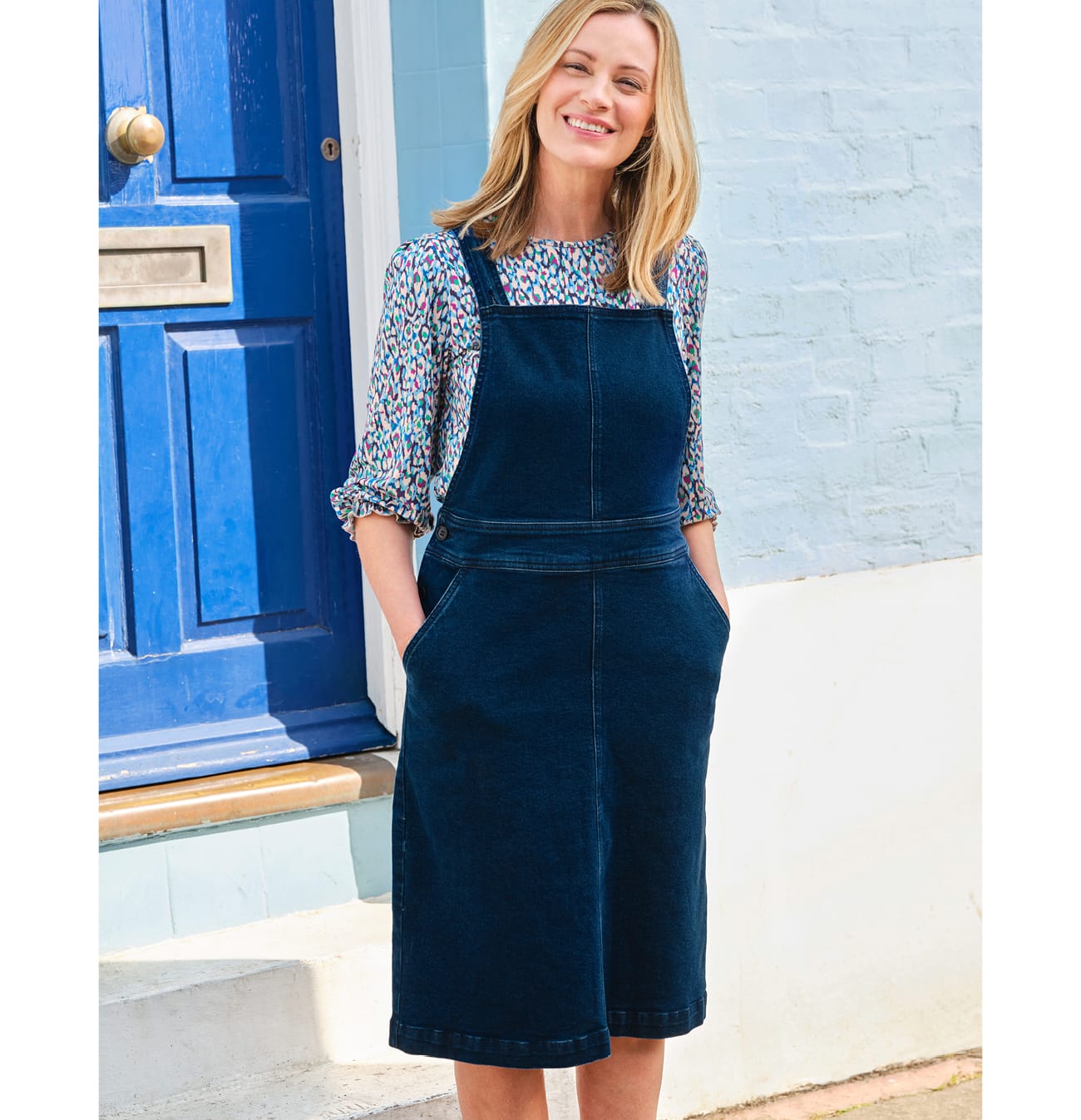 Denim Pinafore Dress