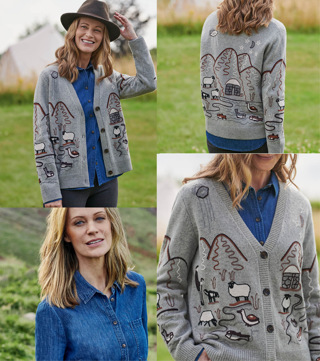 Shepherd Embroidered Cardigan