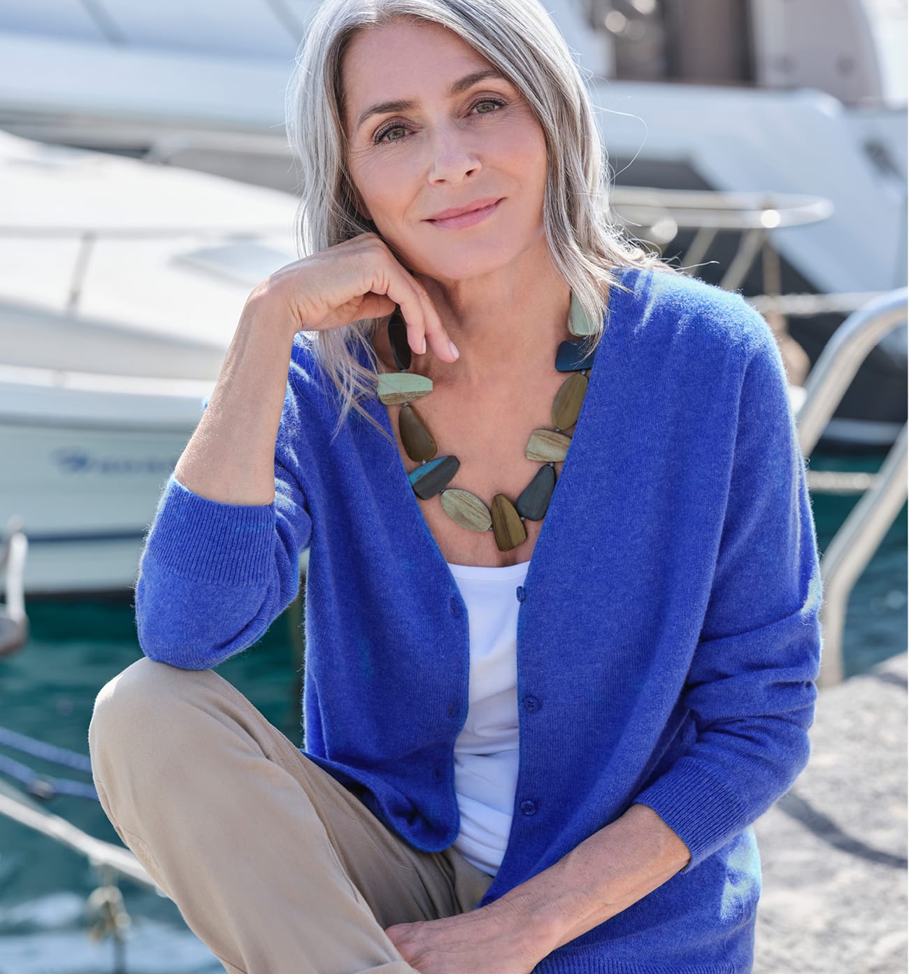 Cashmere Merino Classic V Neck Cardigan