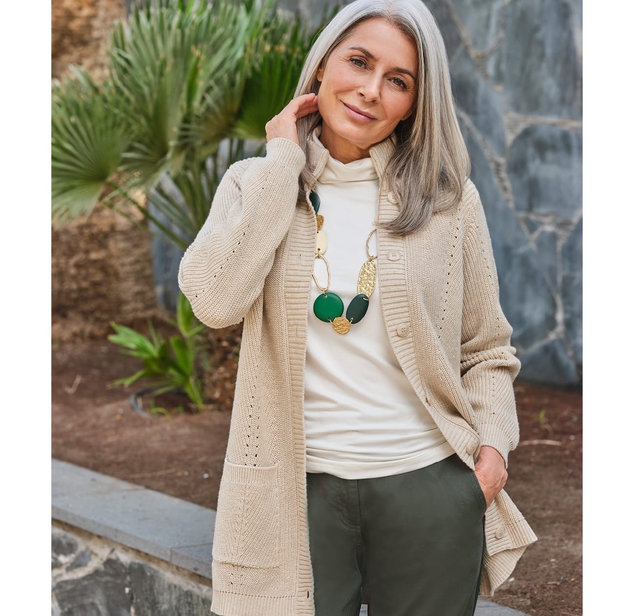 Cotton Button Cardigan