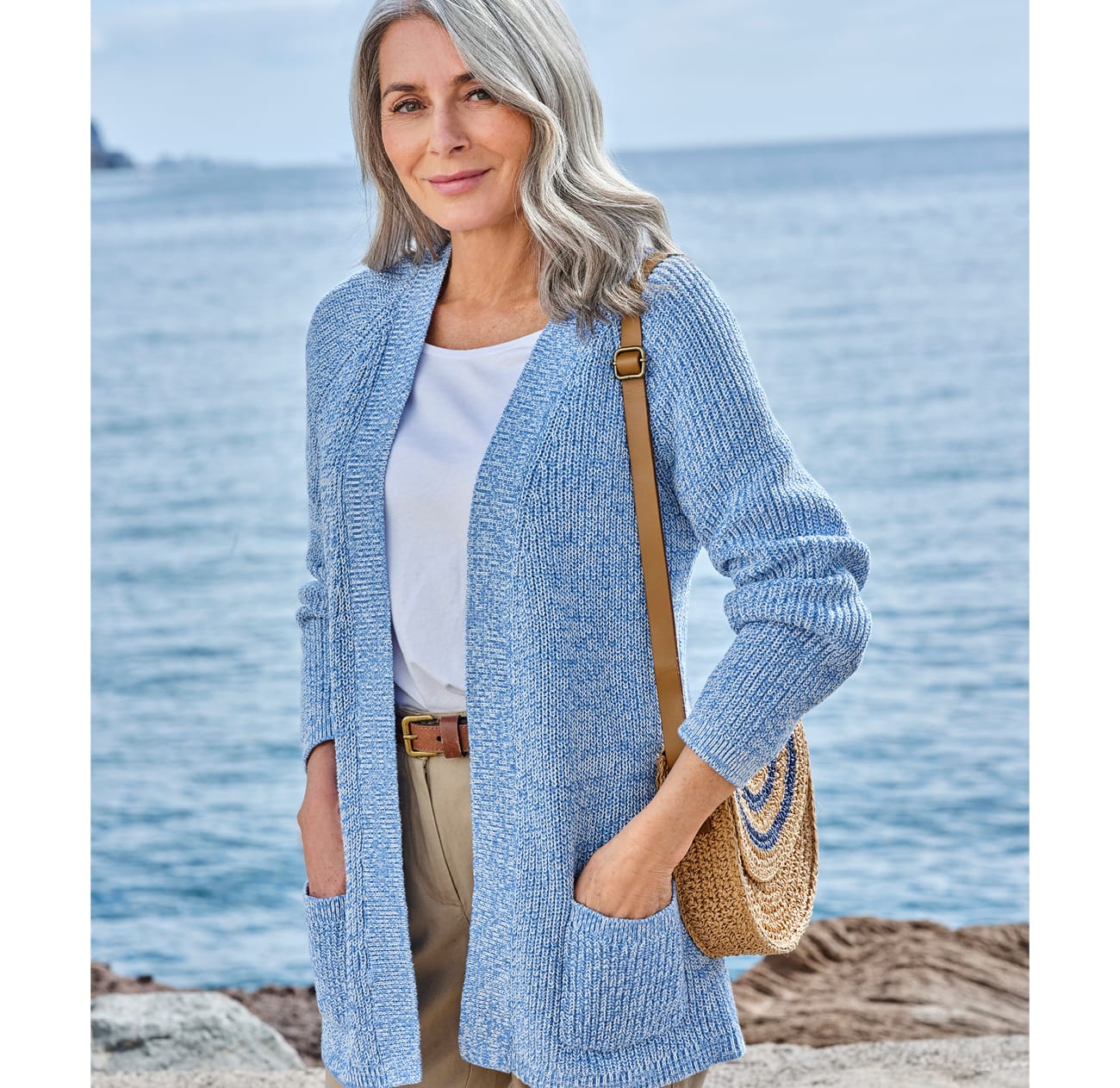 Open Cotton Twist Cardigan