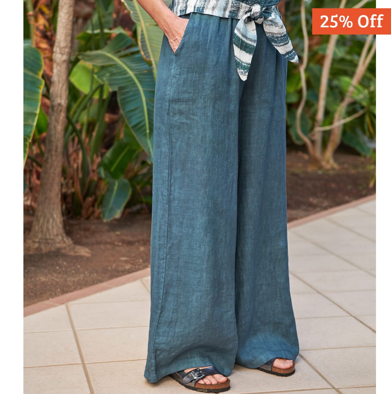 Linen Wide Leg Trouser