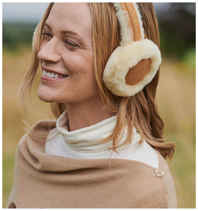 Suede & Sheepskin Ear Muffs