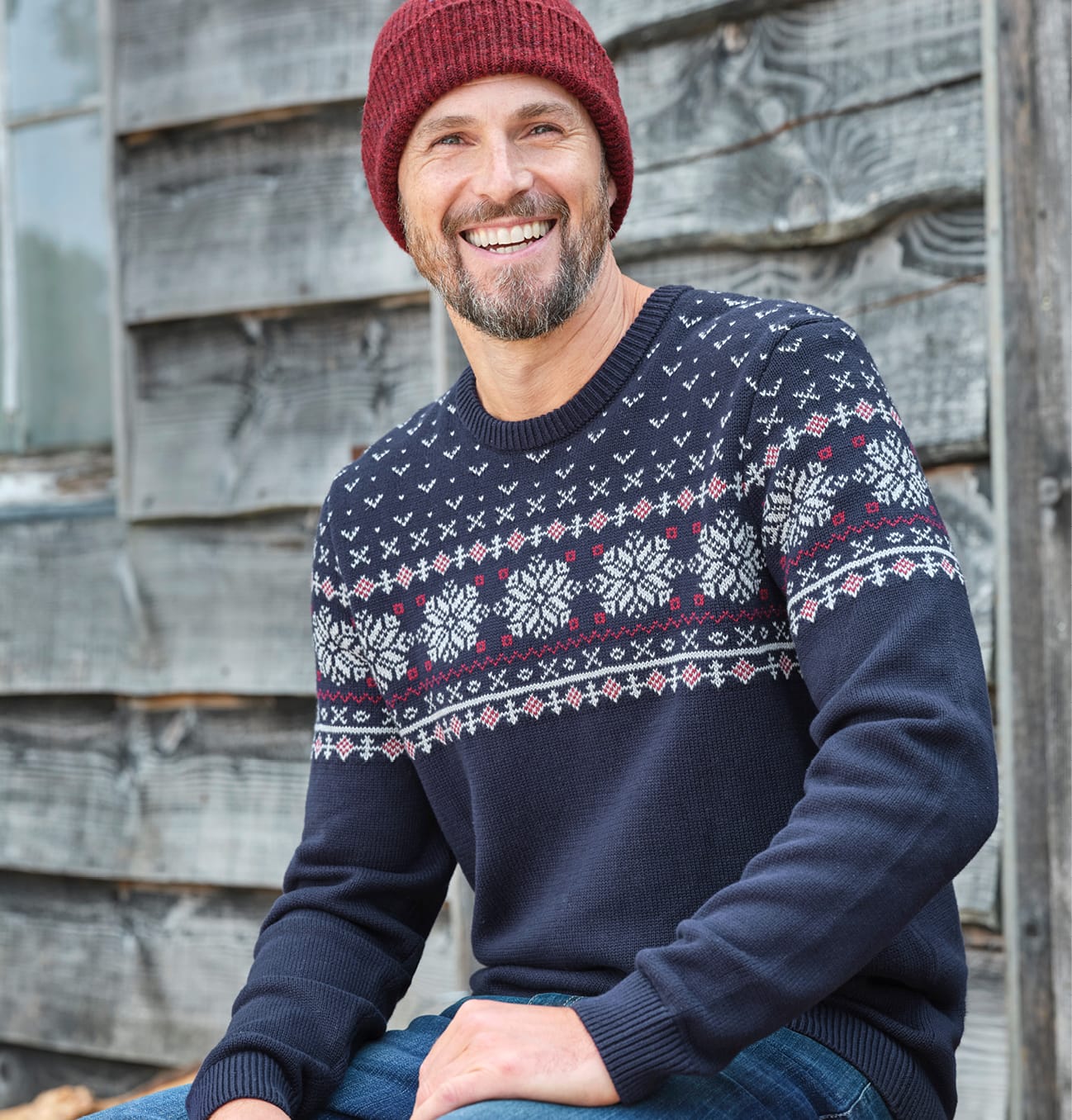 Crew Neck Fairisle Sweater