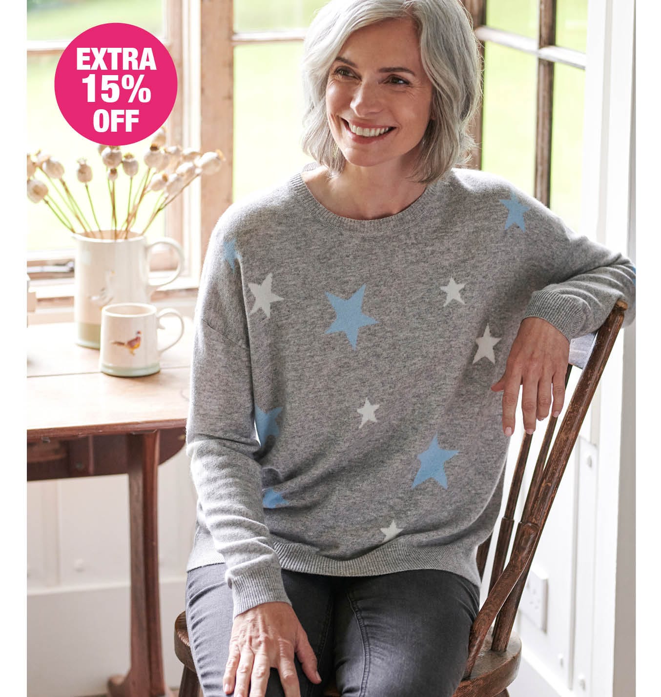 Cashmere Merino Star Sweater