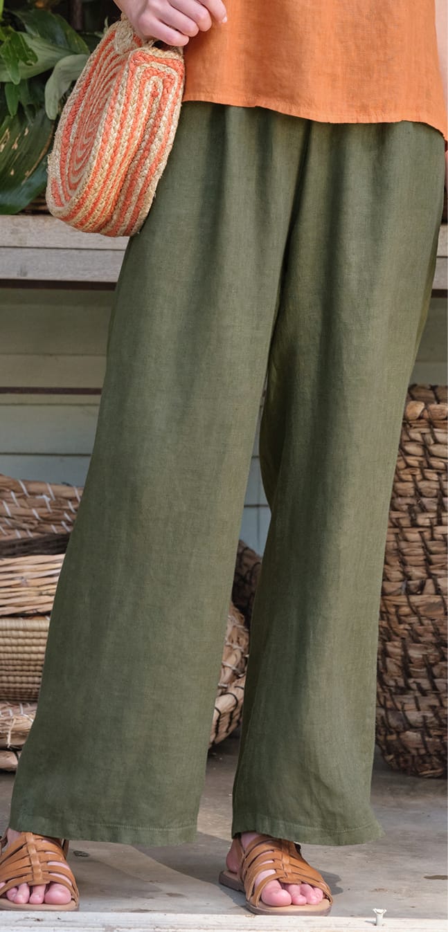 Linen Wide Leg Trouser