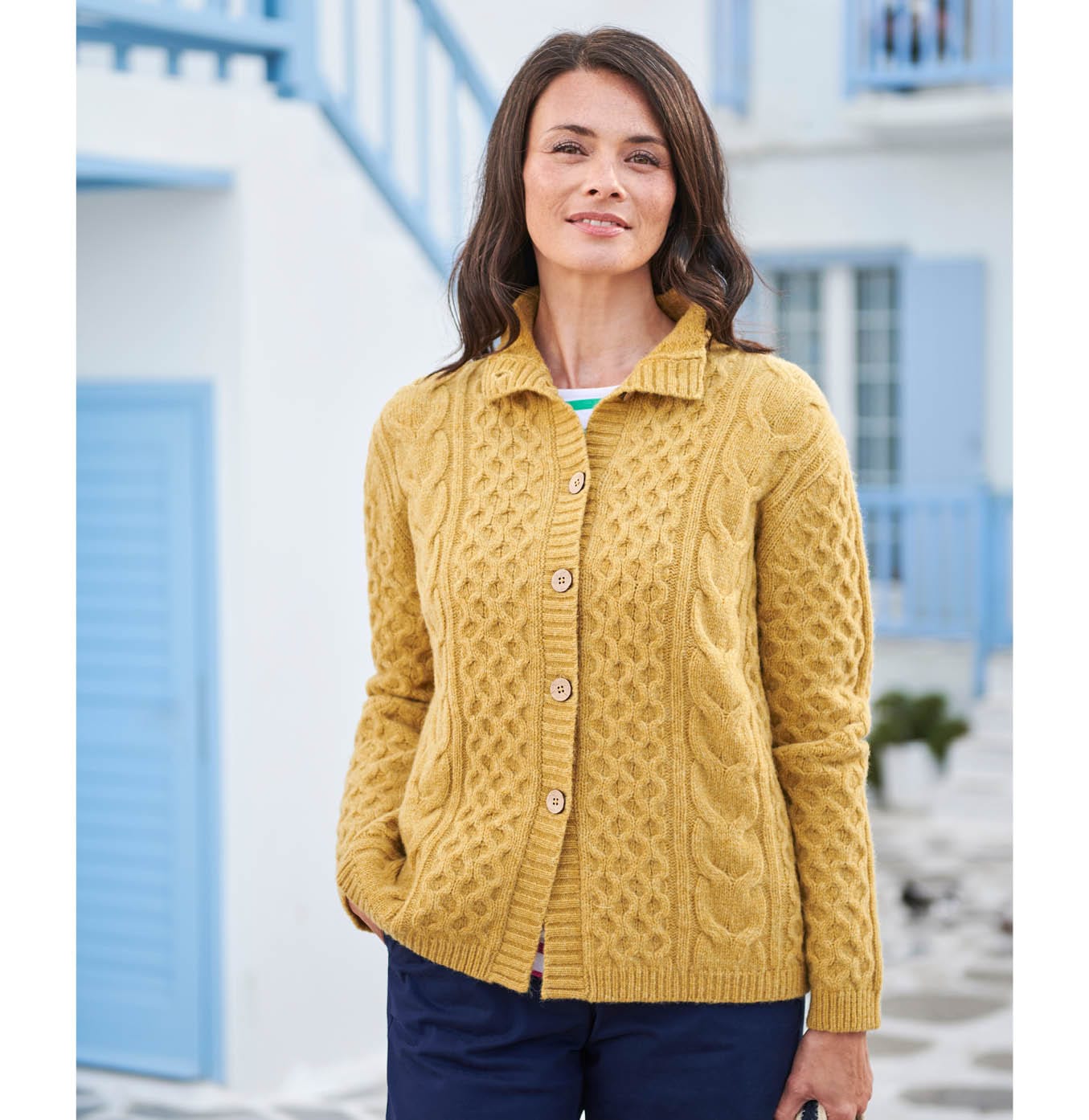 Lambswool Cable Cardigan