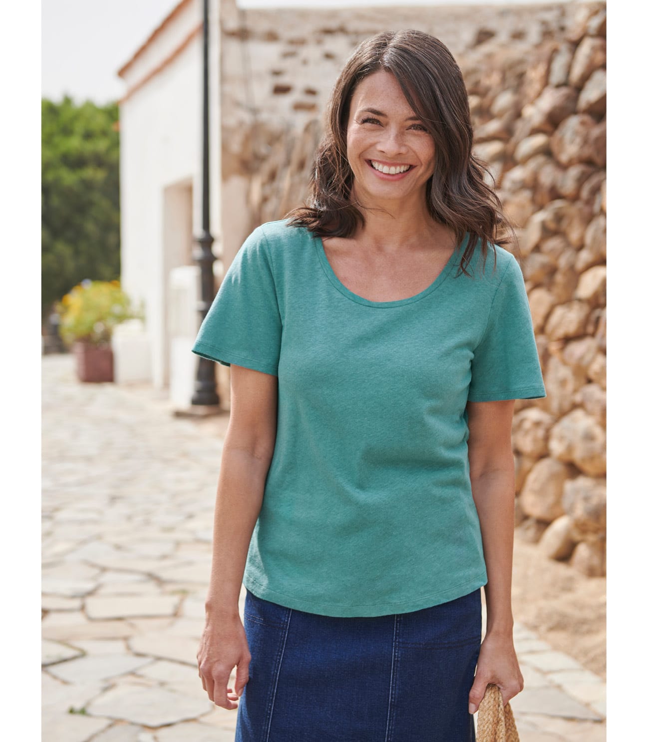 Angel Sleeve Linen T Shirt