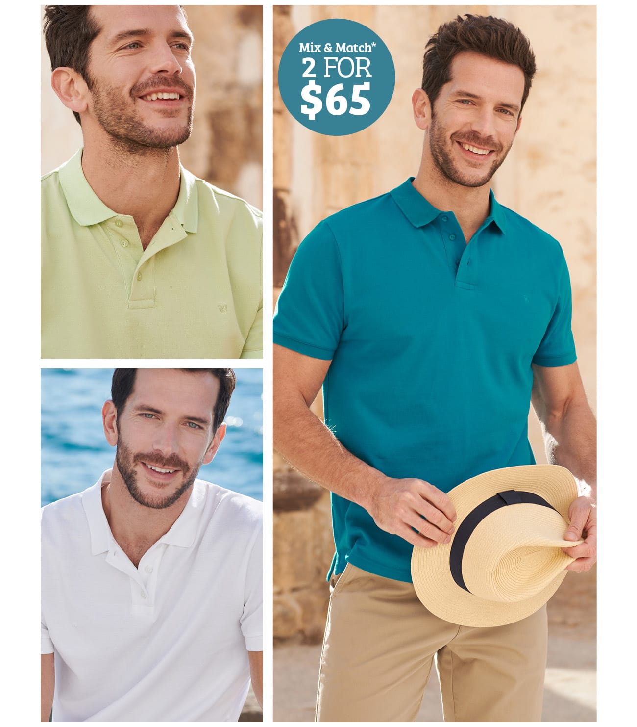 2 for $65 on our Cotton Polos