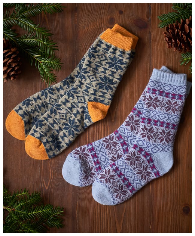 Womens Merino Fairisle Sock