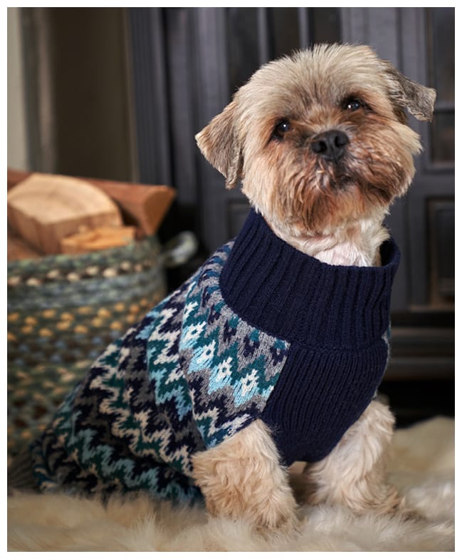 Lambswool Fairisle Knit Dog Sweater