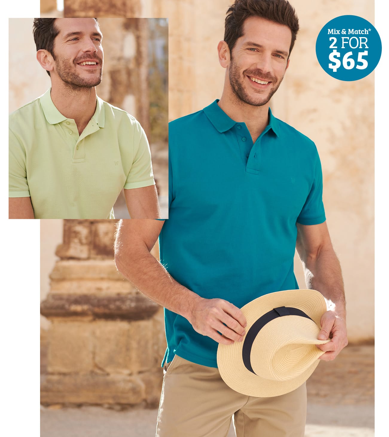 2 for $65 on our Cotton Polos