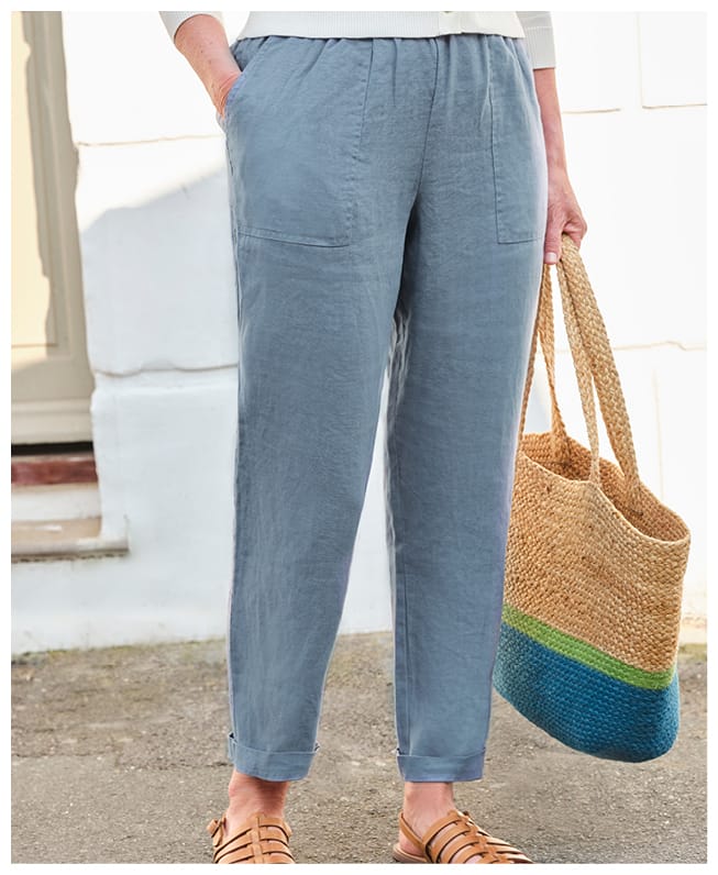 Linen Tapered Leg Trouser