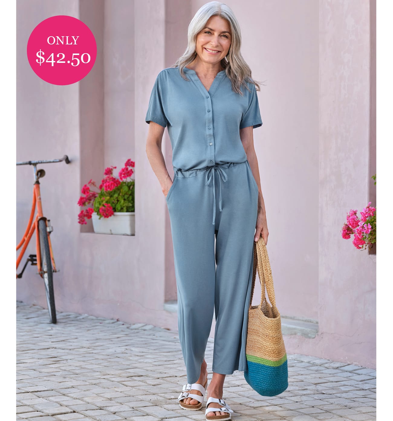 Button Through Jumpsuit