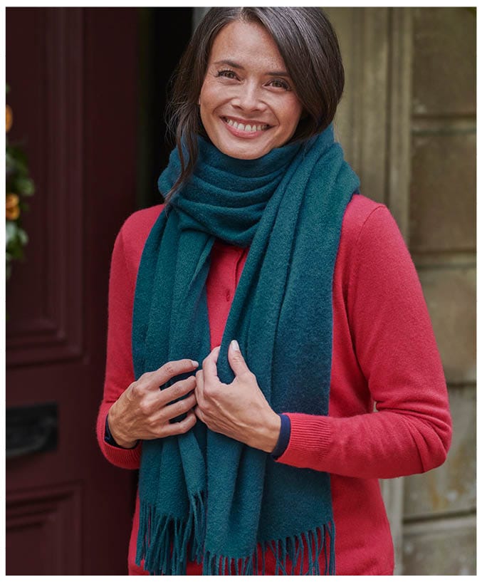 Wide Pure Wool Scarf