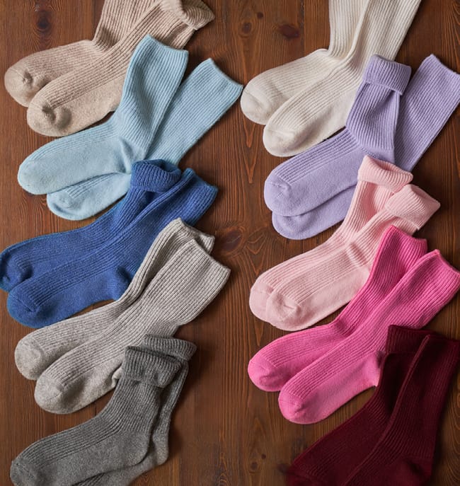 Womens Cashmere Merino Bed Socks